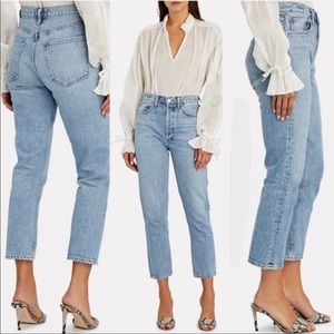 AGOLDE Riley High Rise Straight Crop in Renewal